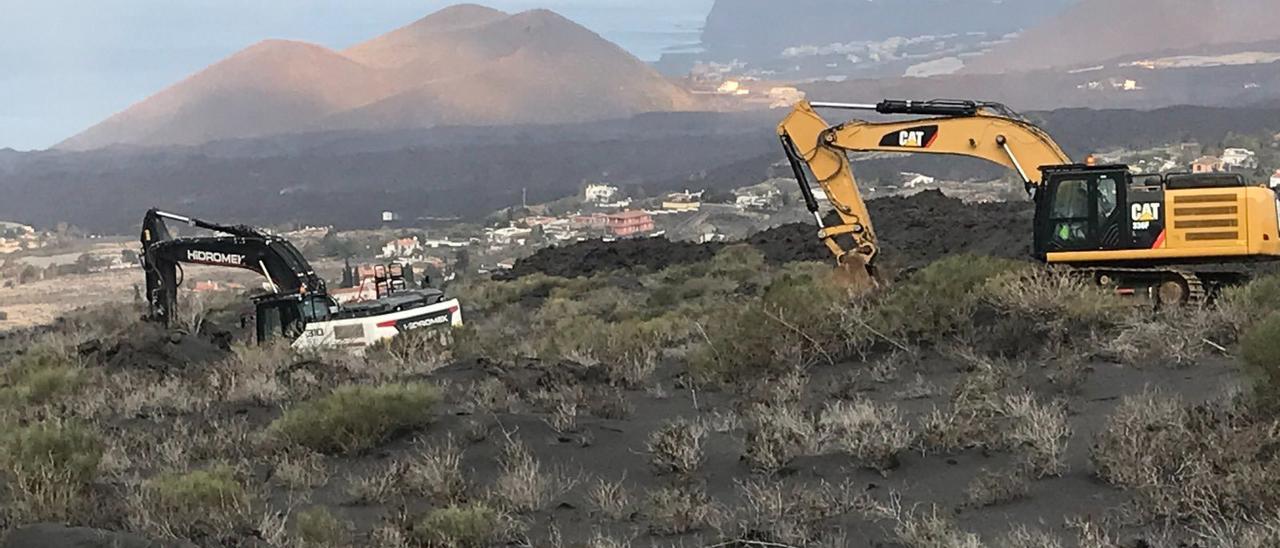 Obras en la carretera de Puerto Naos a Las Manchas