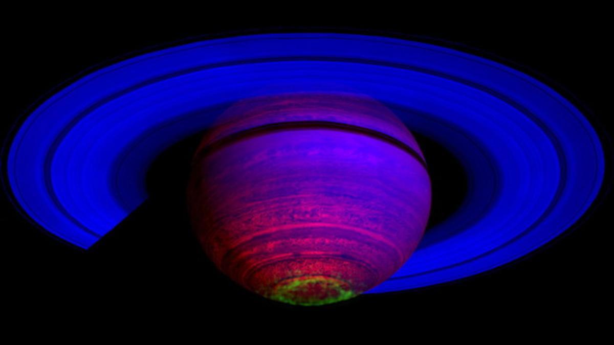 Fotografía de Saturno tomada por la nave espacial Cassini.