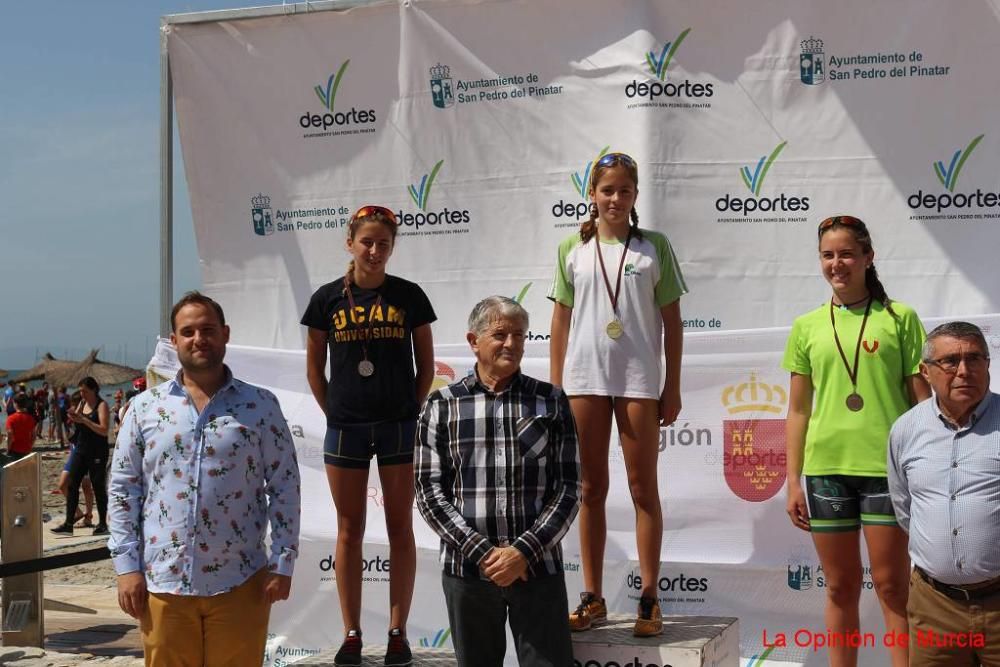 Final de triatlón de deporte escolar