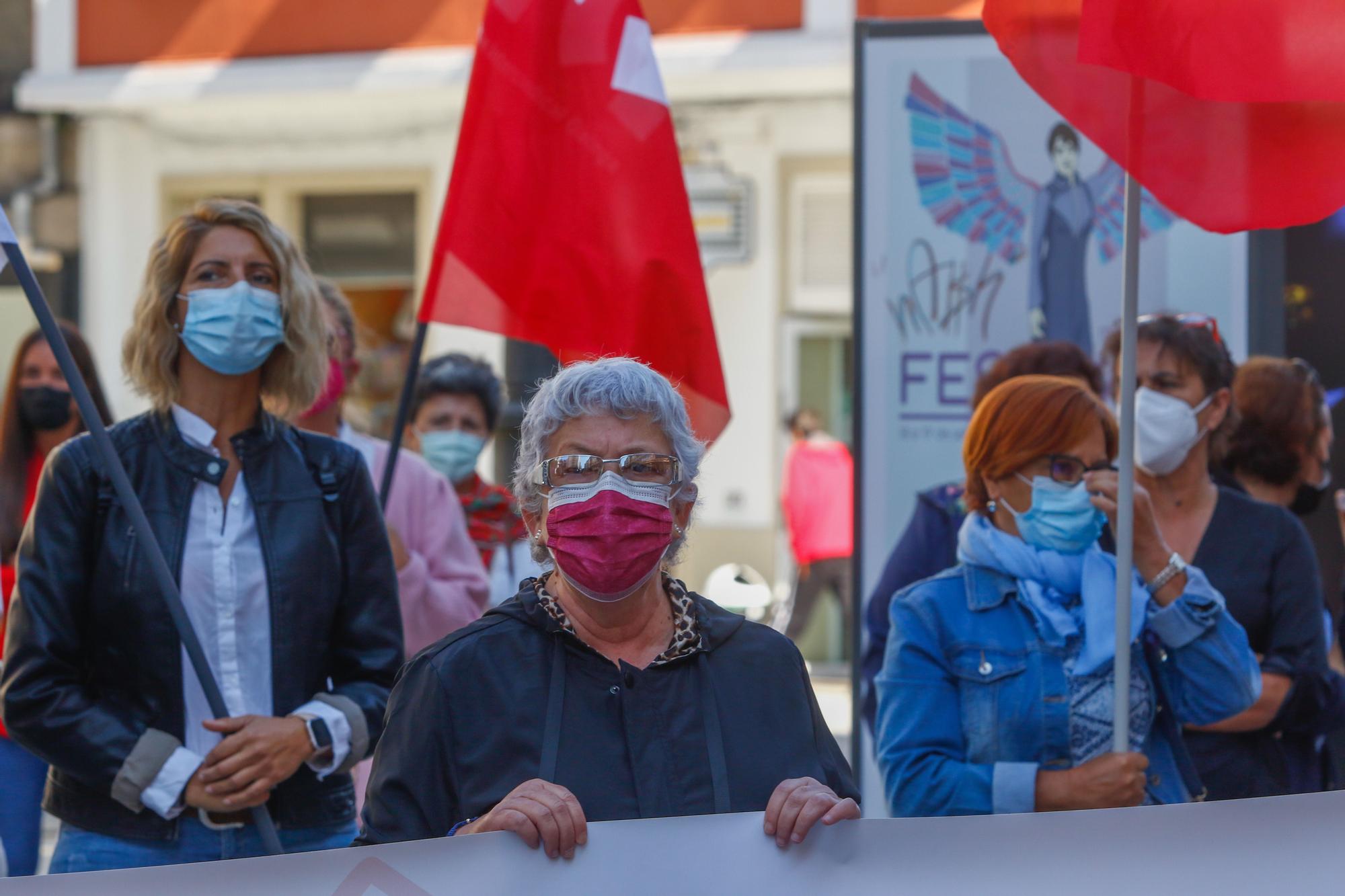 Rosa Abuin, en una protesta reciente.