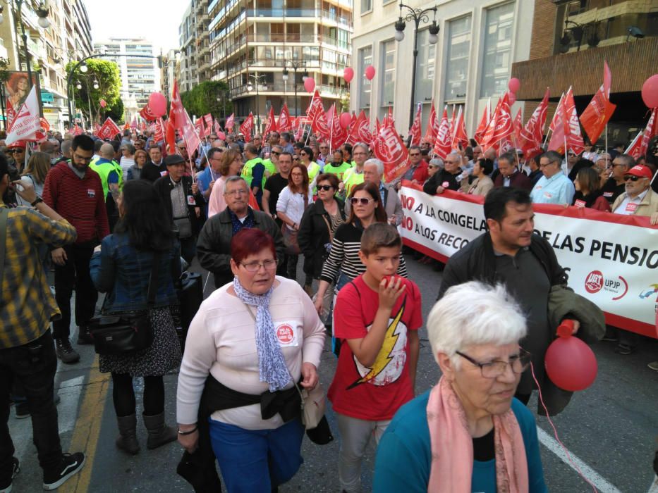 Manifestación de pensionistas en el centro de València