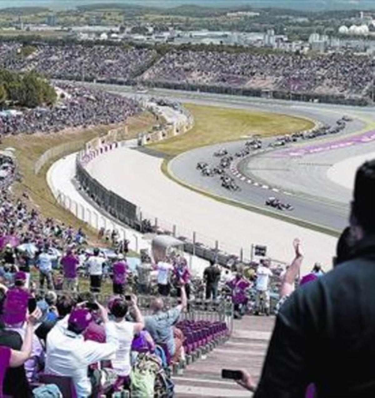 Imatge de la primera volta de la carrera a Montmeló, fa dos anys. Imatge de la primera volta de la carrera a Montmeló, fa dos anys.