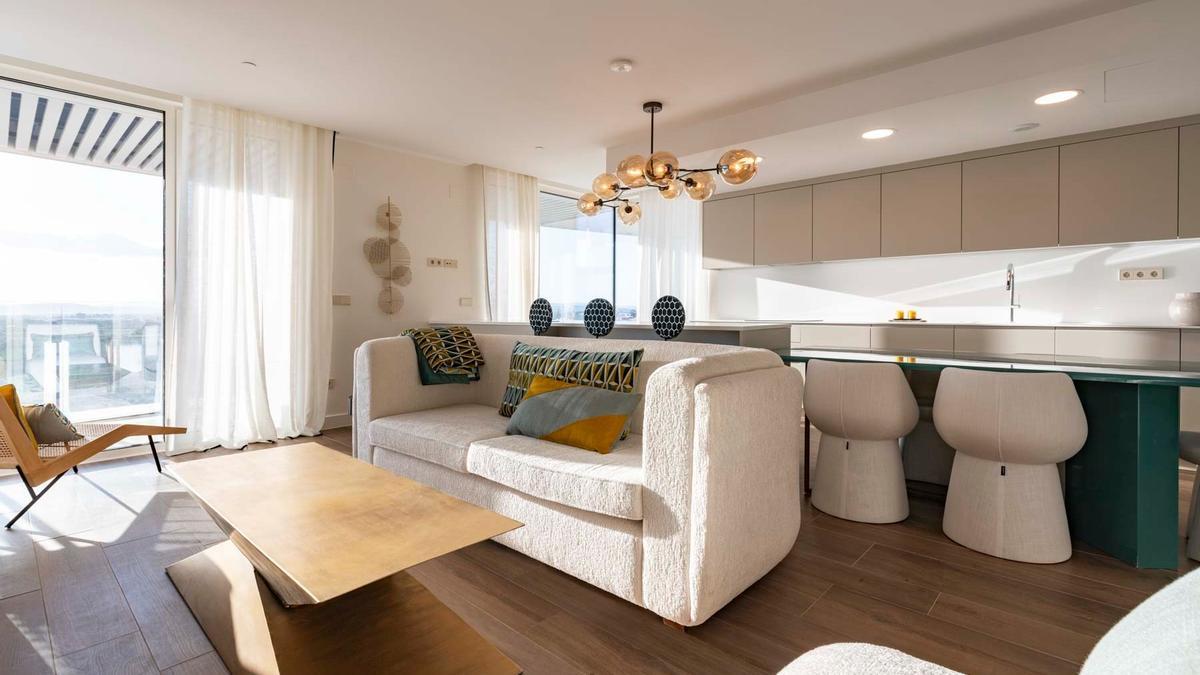 Los productos de Porcelanosa están en las cocinas, pavimentos y baños de la torre.