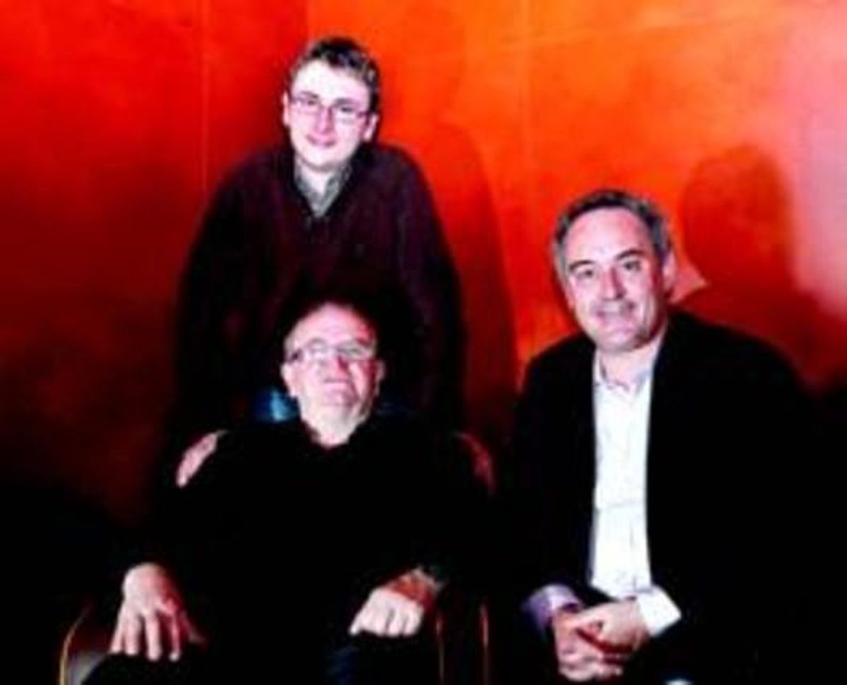 Andoni Luis Aduriz, dret, amb Juan Mari Arzak i Ferran Adrià, ahir, a Londres. Andoni Luis Aduriz, dret, amb Juan Mari Arzak i Ferran Adrià, ahir, a Londres.