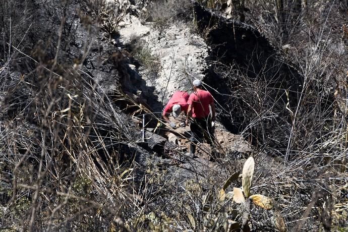 18/03/2019 FATAGA. SAN BARTOLOME DE TIRAJANA.  Incendio en Fataga, en la Finca Rural, Molino de Agua. Fotografa: YAIZA SOCORRO.  | 18/03/2019 | Fotógrafo: Yaiza Socorro