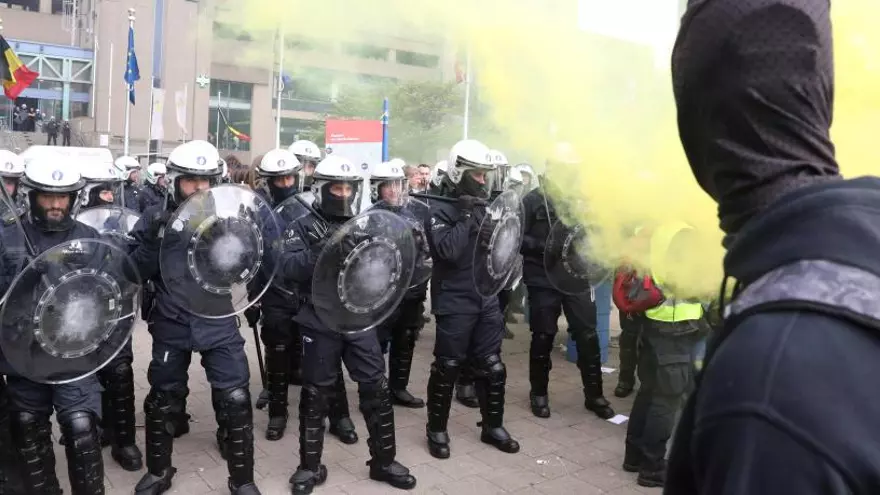Disturbios en Bruselas con los 'chalecos amarillos'