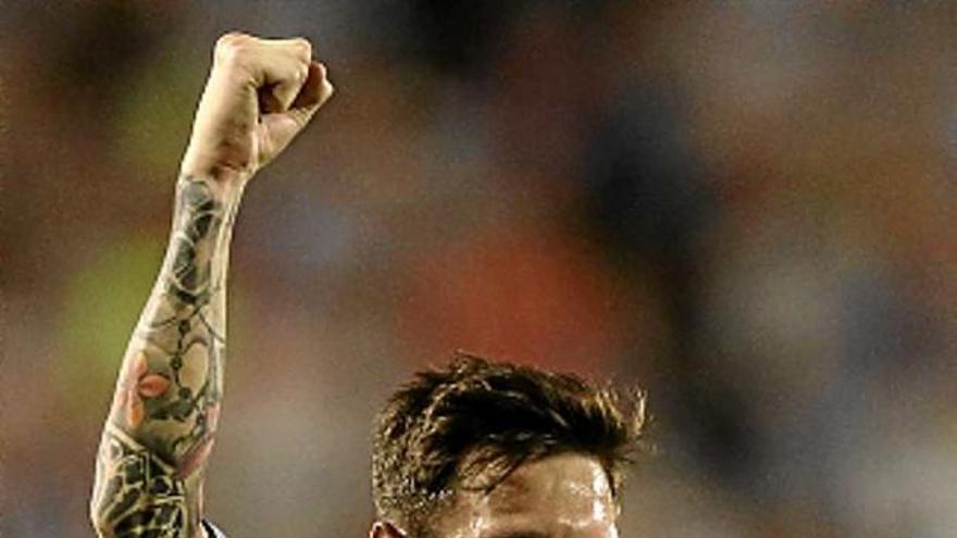 Messi celebra un dels gols