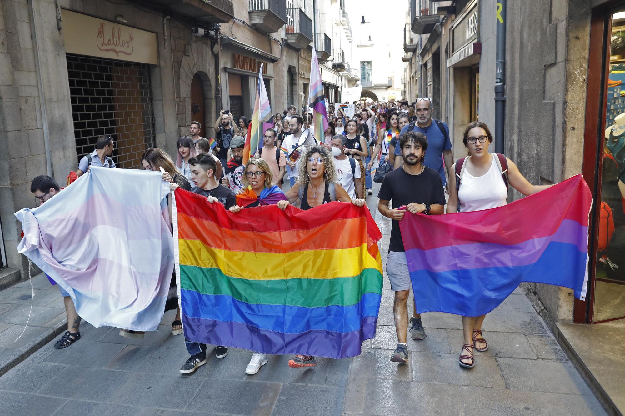 Manifestació a Girona pel dia de l’alliberament LGTBIQ+