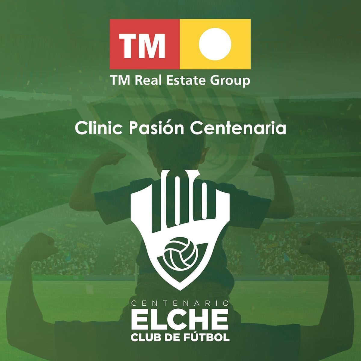 TM Grupo Inmobiliario patrocina este domingo el Clinic Pasión Centenaria del Elche CF