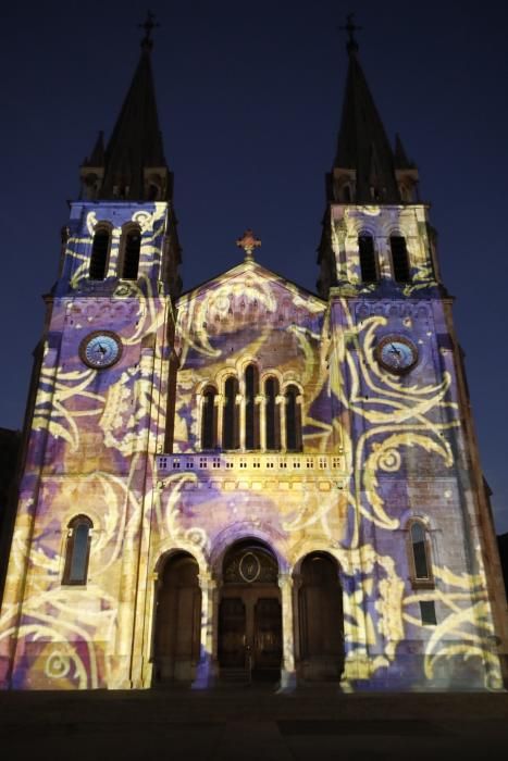 Proyección de "videomapping" en Covadonga.