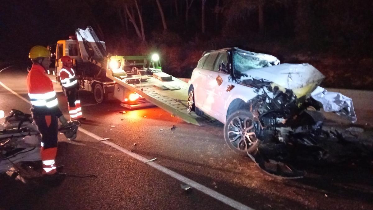 Accidente en la carretera de Santa Eulària