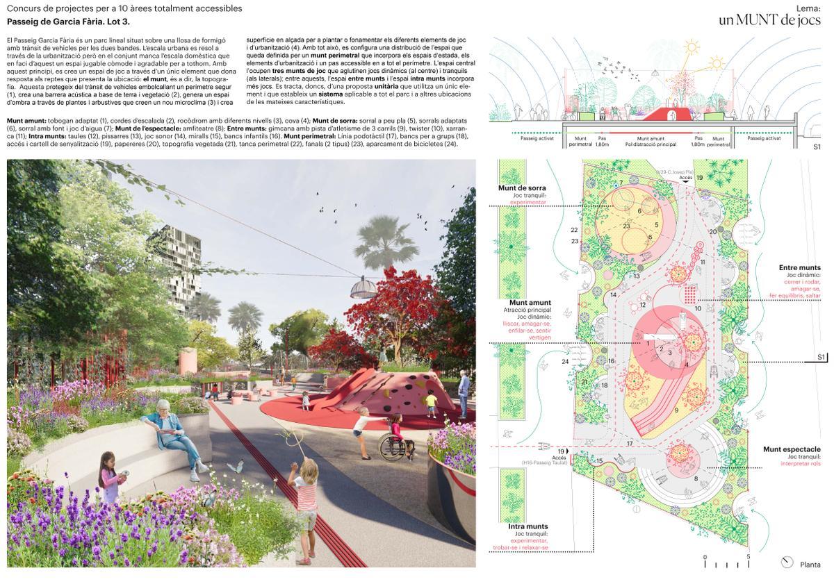 'Un munt de jocs', una de las propiuestas de área accesible que ganó el concurso.