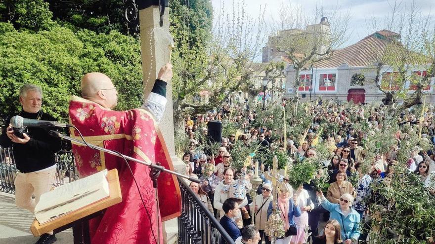 Entrada triunfal de la Borriquilla en la alameda de Cangas