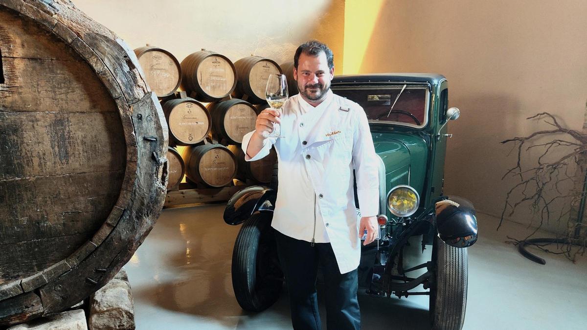 El cocinero Pep Moreno (Deliranto), en la bodega Gramona.