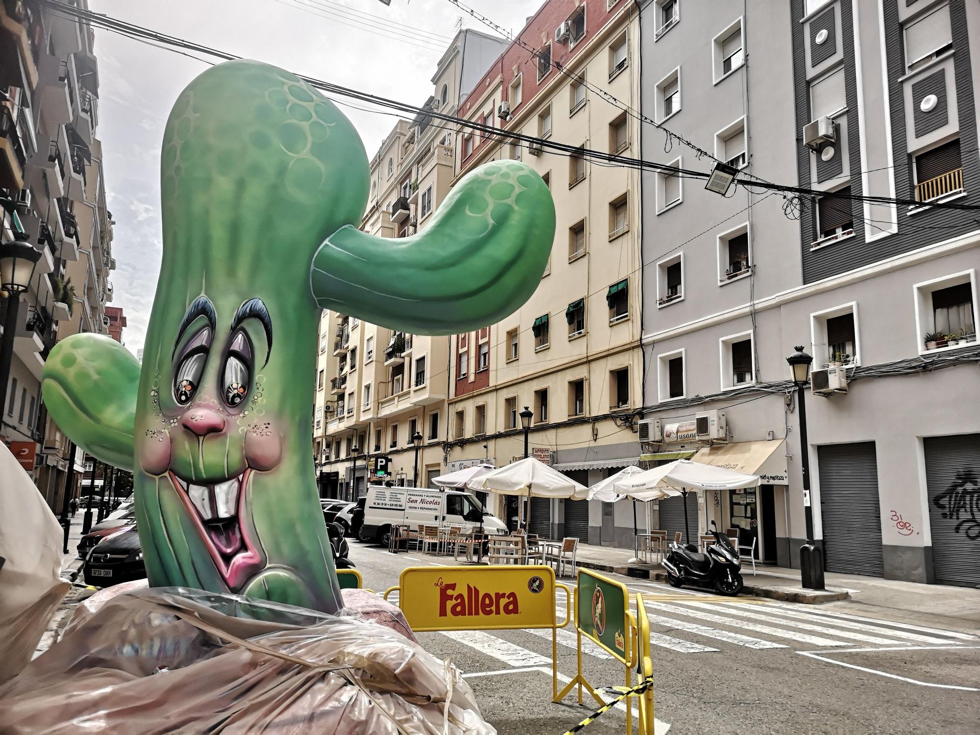 Fallas 2021. Plantá del 22 de agosto. Quart-Palomar, Pilar, Sueca, Primado Reig-Vinaroz, JJ Domine, Calixto III...