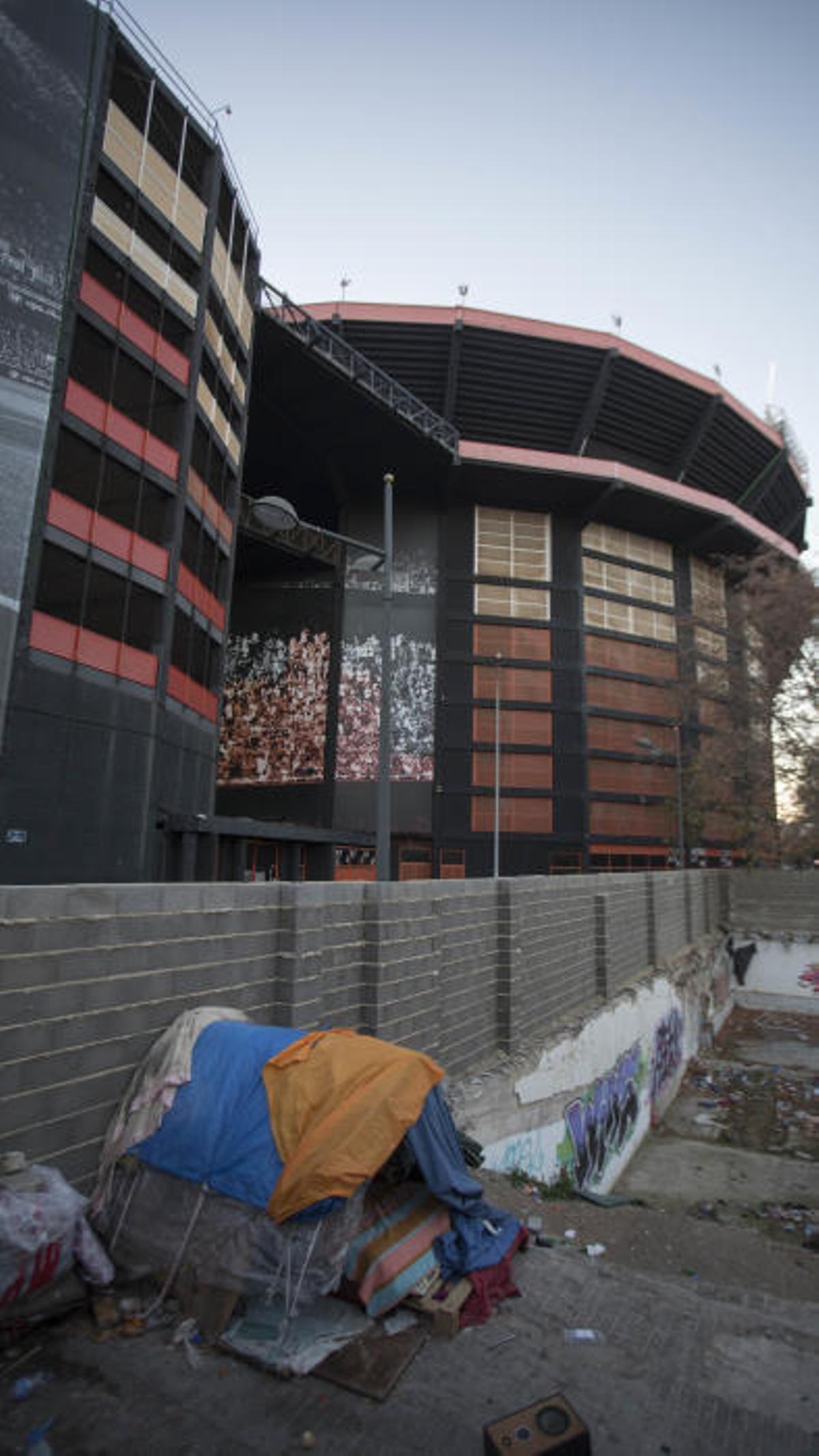Chabolas junto a Mestalla