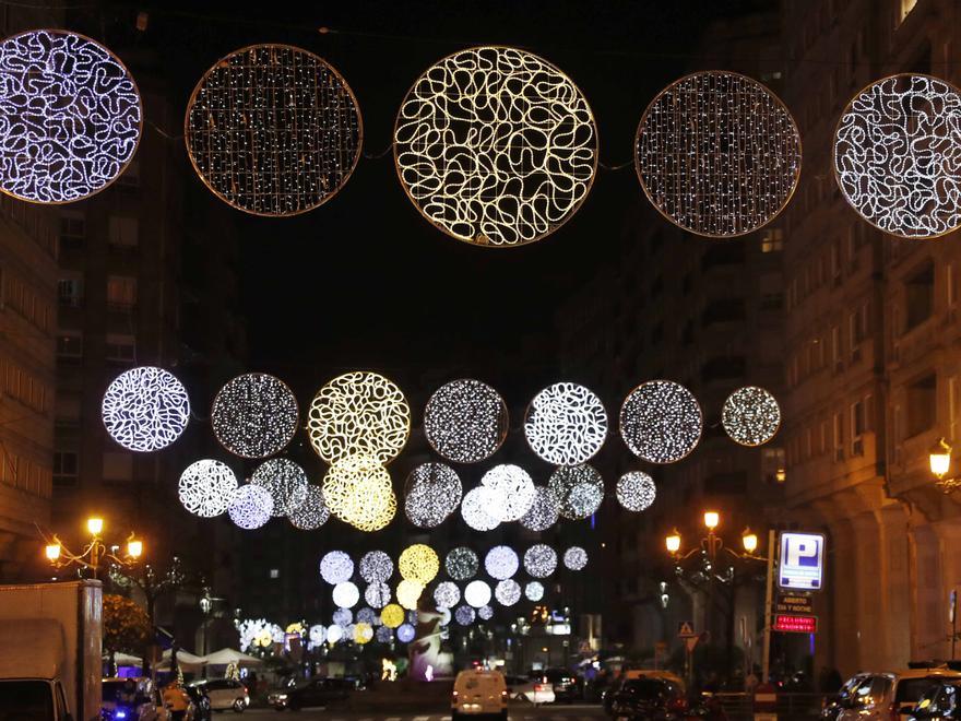 Las mejores imágenes del encendido de la Navidad en Vigo