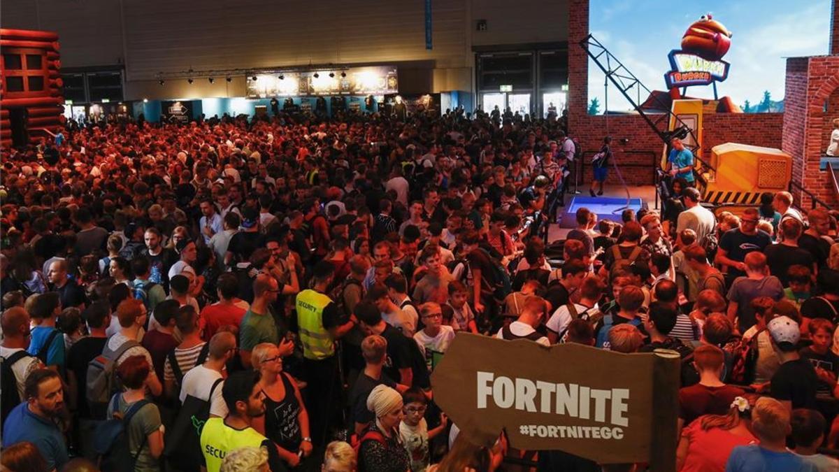 Estand de Fortnite en la feria Gamescom de Colonia, Alemania.