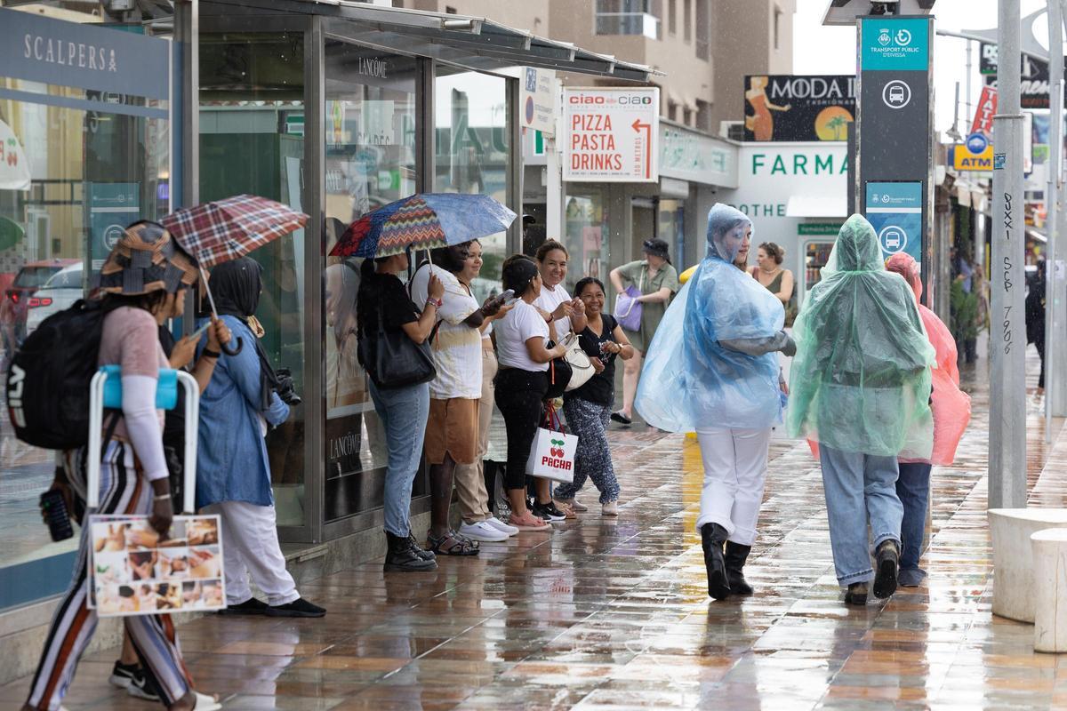 Lluvia en Ibiza.