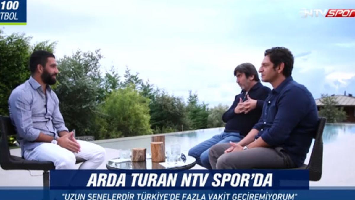 Arda Turan, durante la entrevista