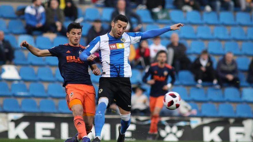 El ariete Benja, el pasado sábado ante el Mestalla.