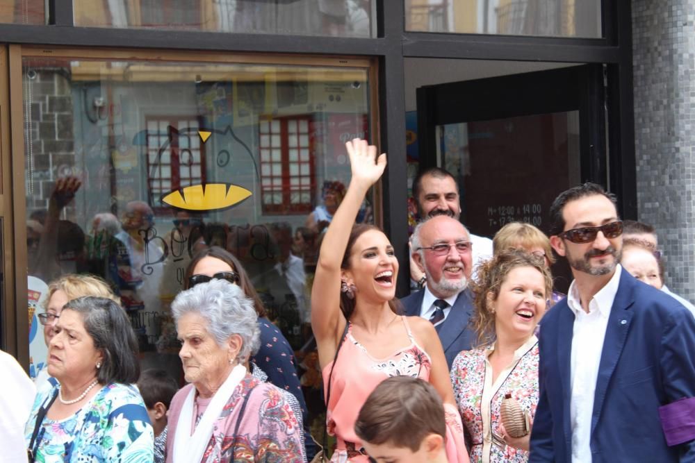 Paula Echevarría, en el Corpus Christi de Candás