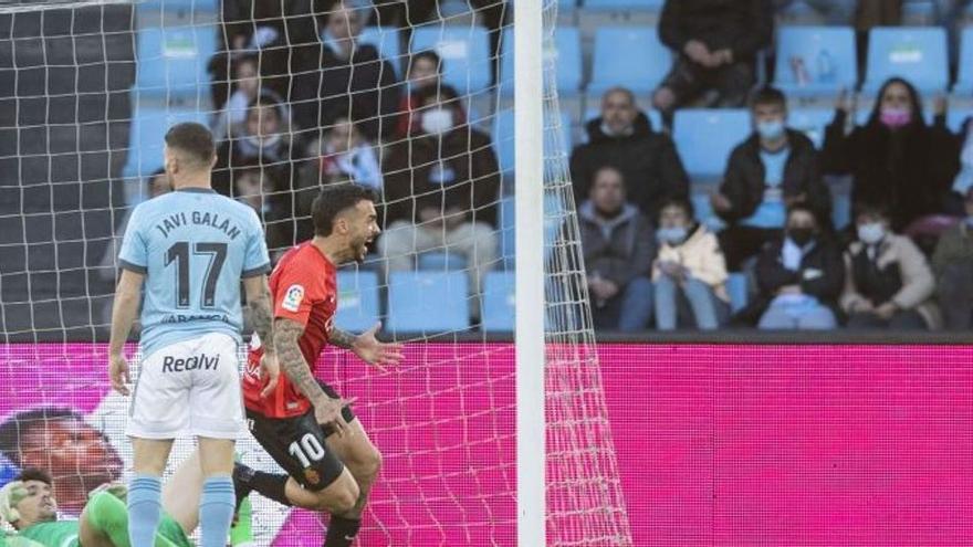 Zwar dreimal gejubelt, am Ende aber mit leeren Händen nach Hause gefahren: Real Mallorca bei Celta de Vigo.