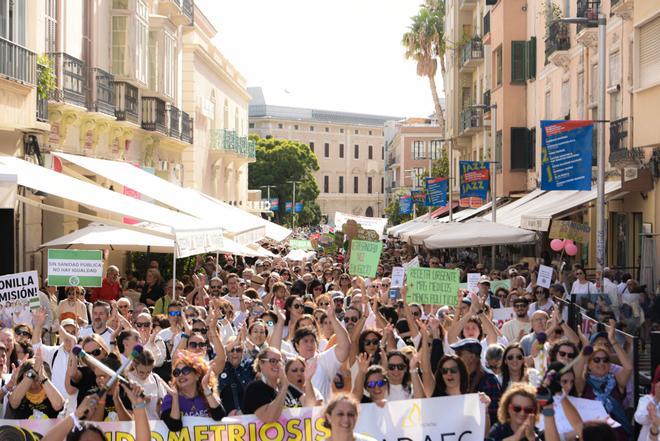 Manifestación por la sanidad pública en Málaga, en imágenes