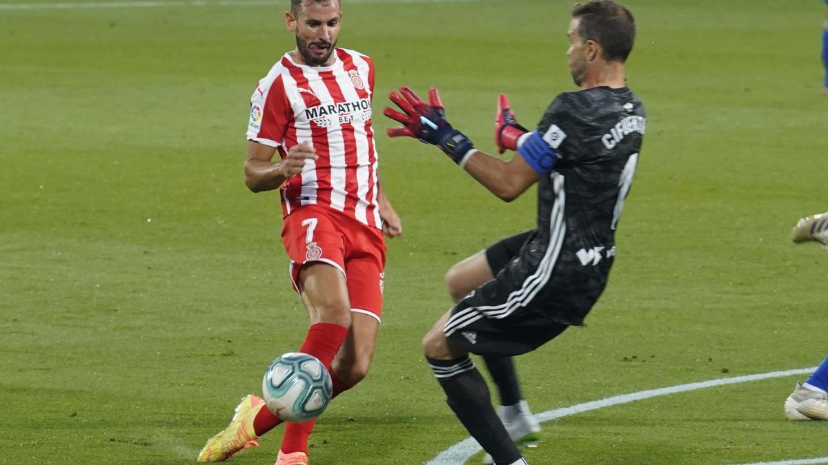 Cristhian Stuani, en el partit contra el Cadis a Montilivi el curs passat.