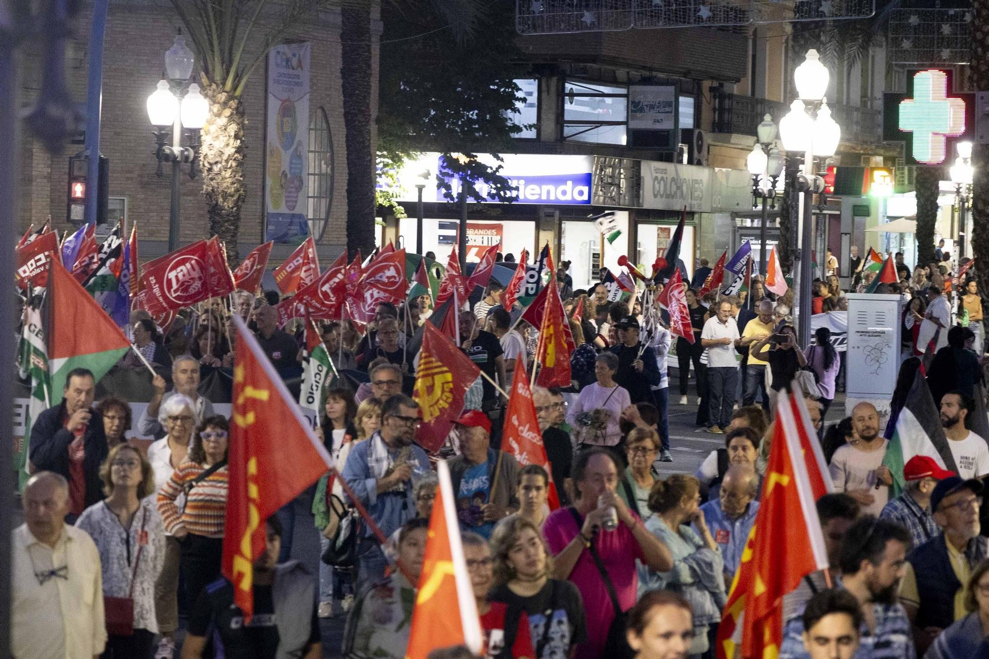 Alicante alza la voz por Palestina en una jornada de movilizaciones