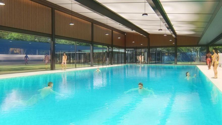 Recreación de la futura piscina cubierta en el distrito de Las Chapas. | L.O.