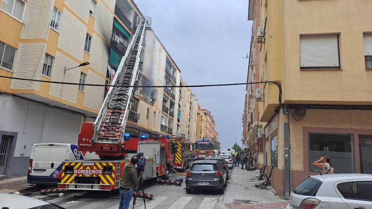 Explosión en una vivienda de la calle Hernando de Soto de Badajoz