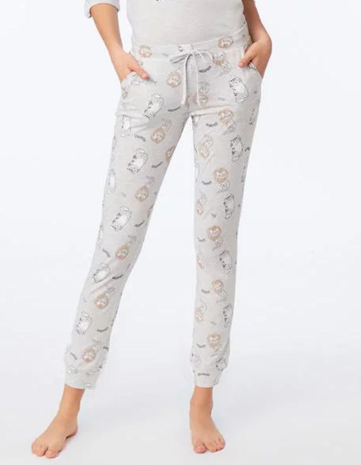 Pantalón estampado de gatos de Etam