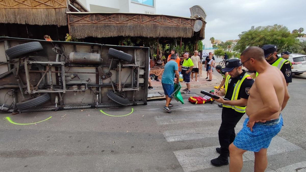 El tren tras el accidente.