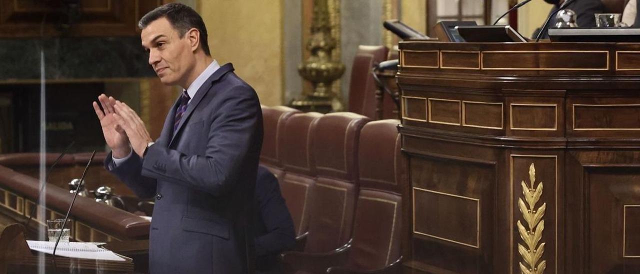 Pedro Sánchez, en el Congreso.