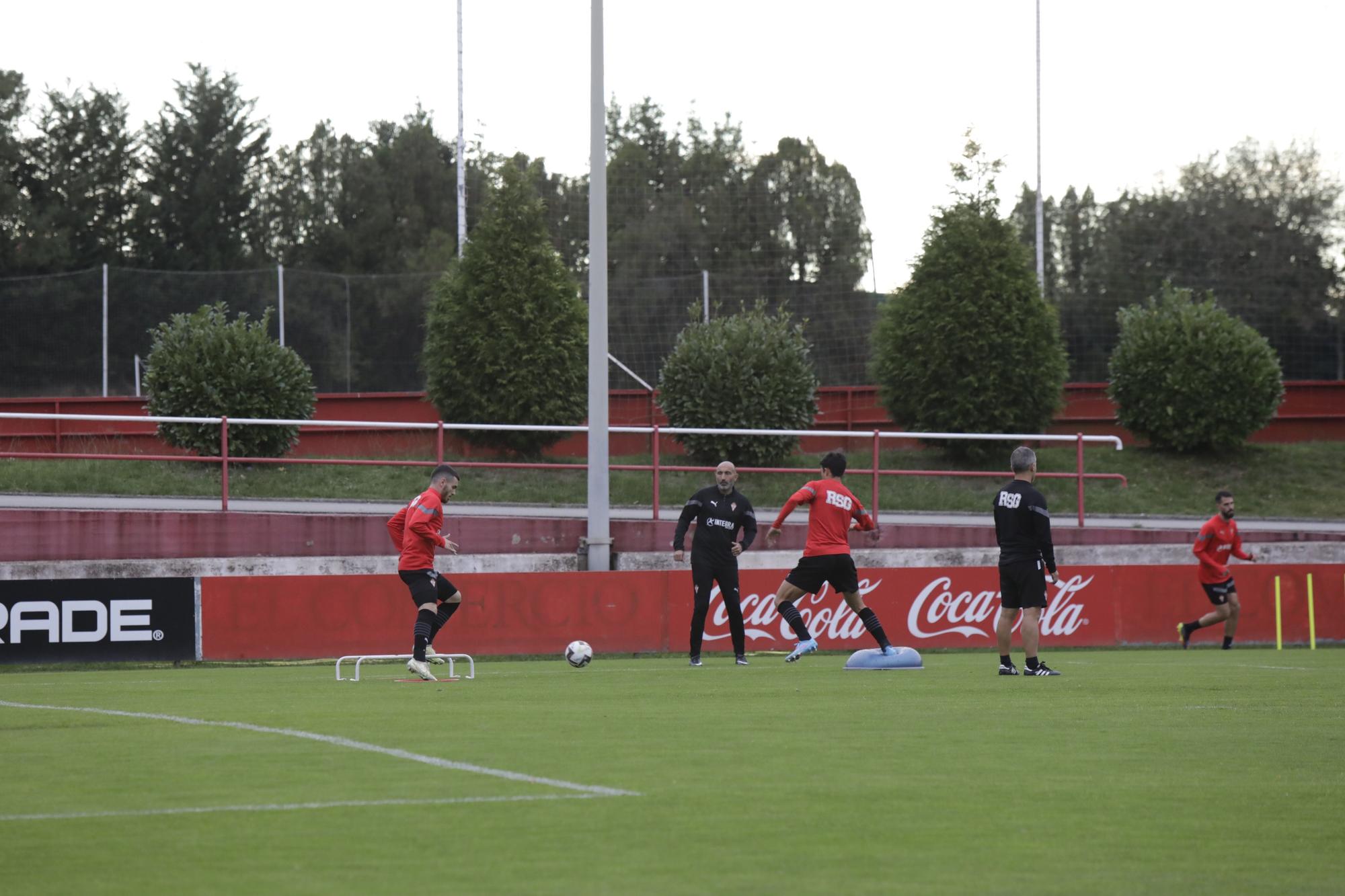 En imágenes: Entrenamiento del Sporting en Mareo