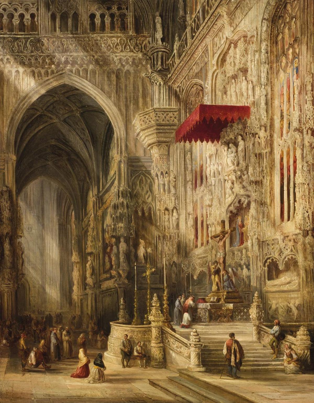 'Interior de catedral' de Perez Villaamil.