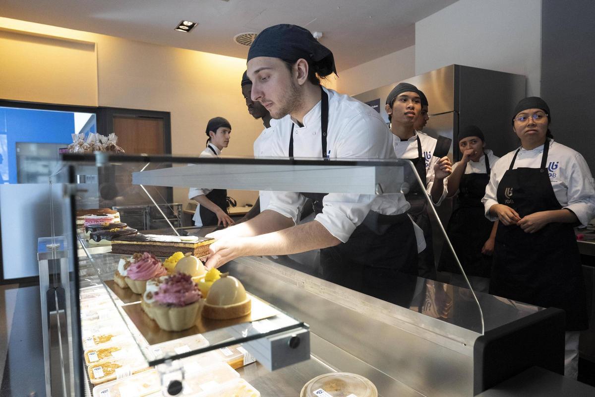 Alumnado del Institut de Gastronomia de Barcelona, hace unos días.