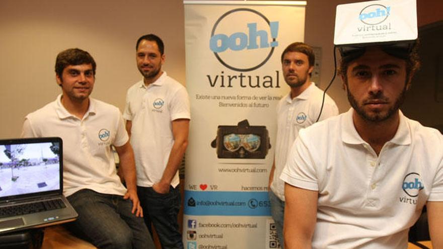 Los miembros de la empresa malagueña de innovación Ooh! Virtual.