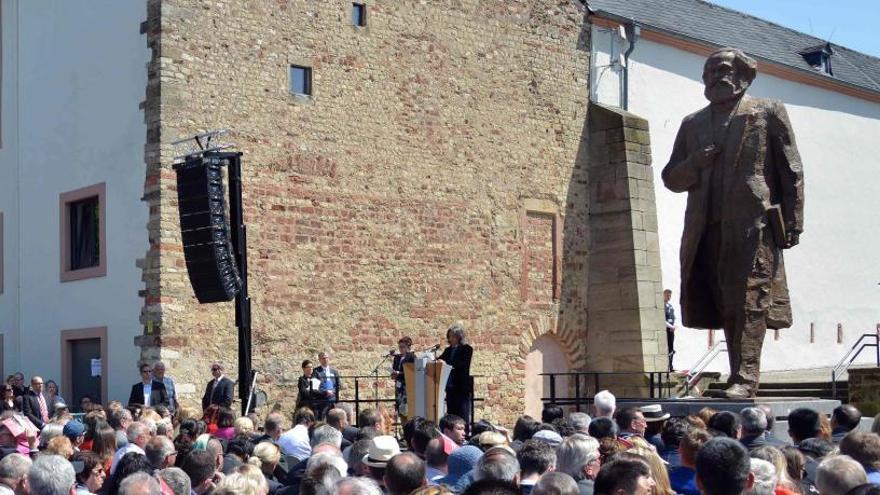 Una estatua de Marx inaugurada en Tréveris.