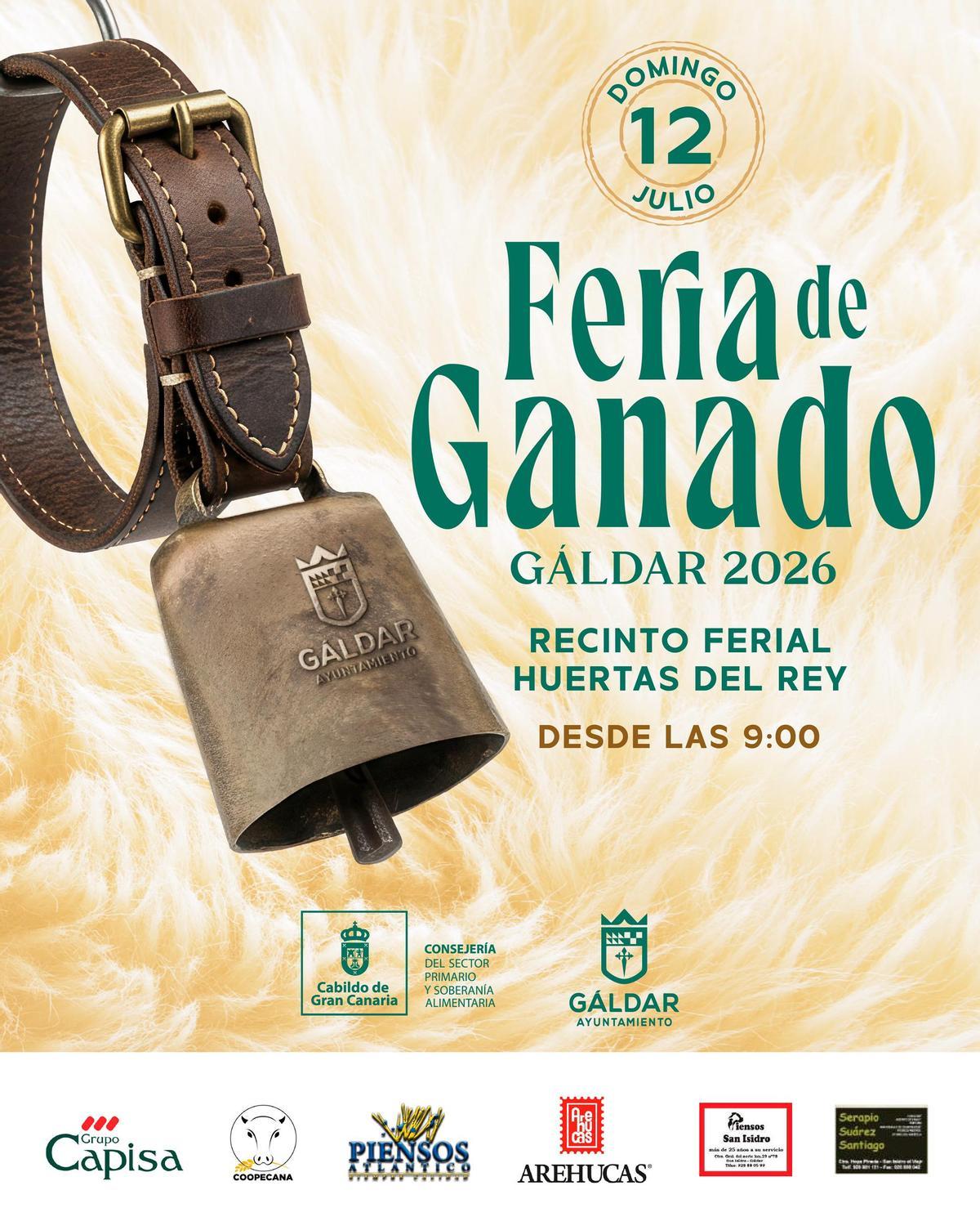 Cartel Feria de Ganado de Gáldar 2026.