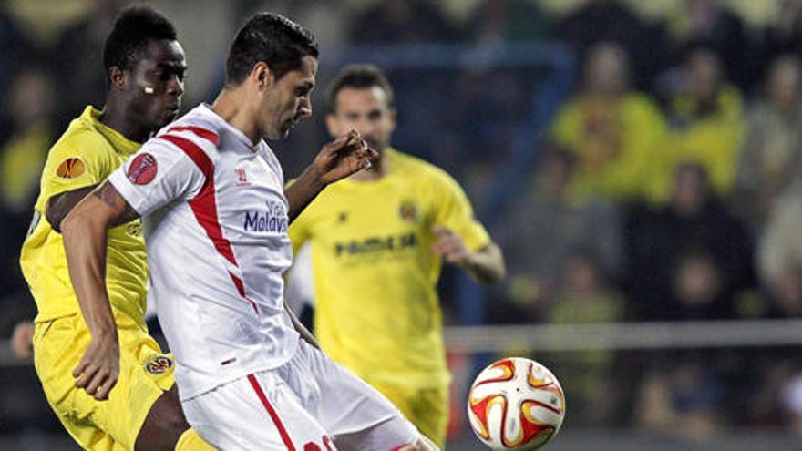 Imagen del partido entre el Villarreal y el Sevilla.