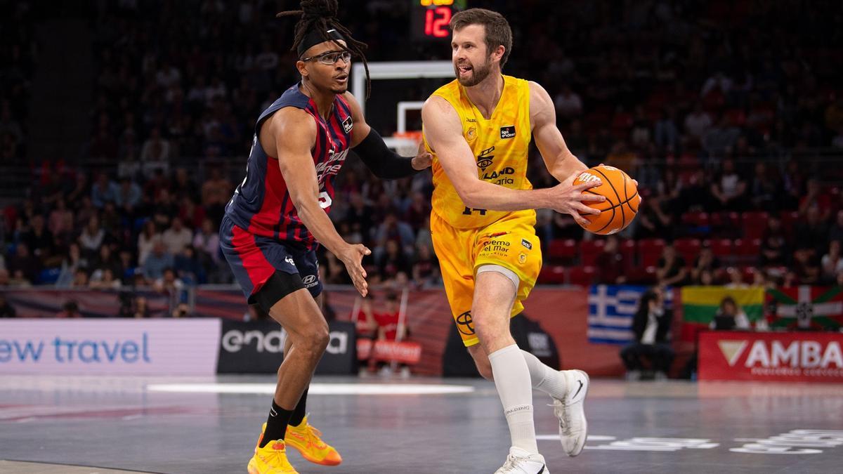 John Shurna, durante una partido del Gran Canaria contra el Baskonia.