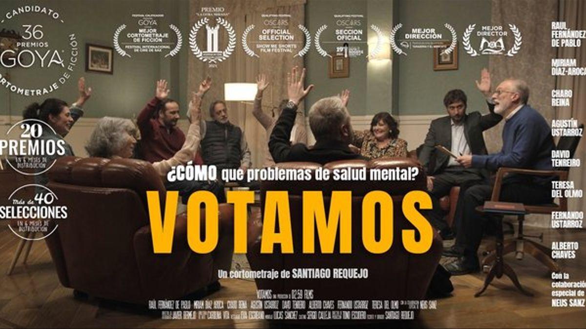 Cartel del cortometraje &#039;Votamos&#039; de Santiago Requejo.
