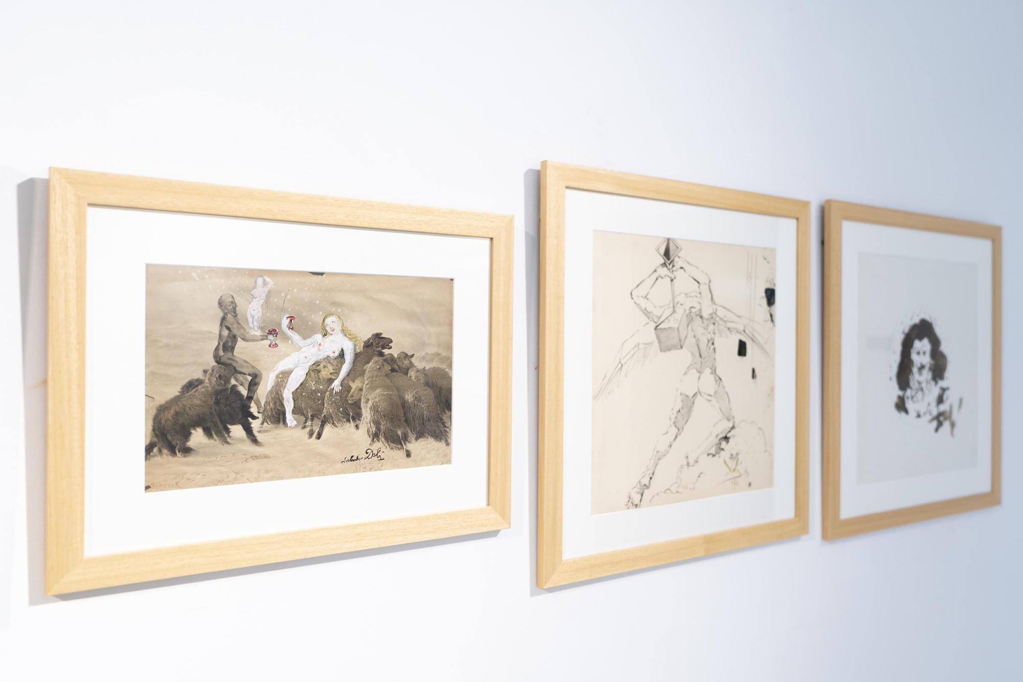 Dibuixos singulars de Dalí, a la venda en una exposició a Serra de Daró