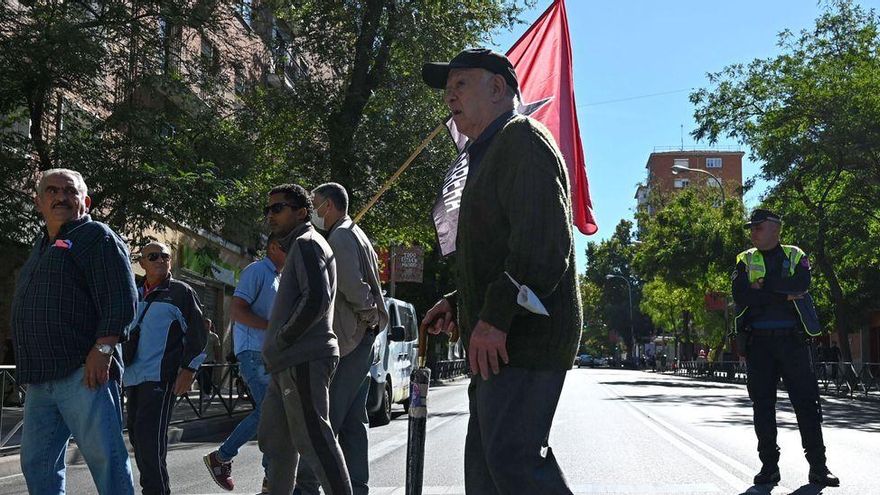 Una manifestación de pensionistas en Madrid.