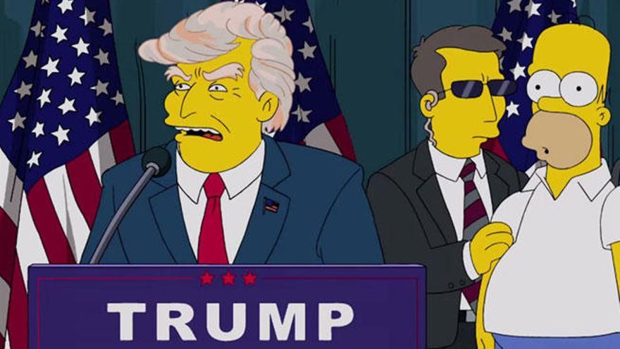 Imagen del episodio &#039;Bart al futuro&#039; donde sale Donald Trump
