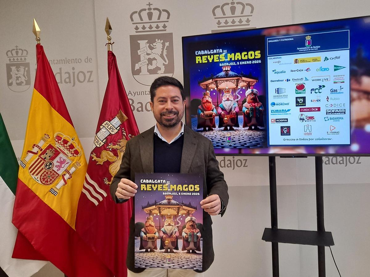 El concejal de Cultura, José Antonio Casablanca, en la presentación de la Cabalgata de Reyes 2026, este martes.