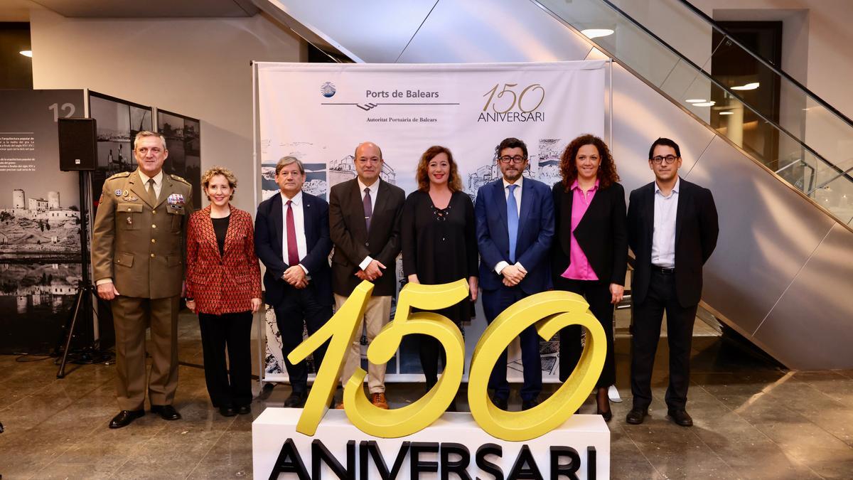 La presidenta del Govern, Francina Armengol, asisitó al acto institucional con motivo del 150 aniversario de la creación de la Junta de Obras del Puerto de Palma