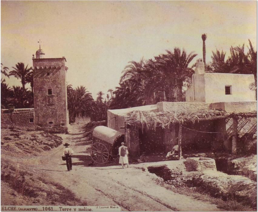 Elche, Torre y molino - 1870